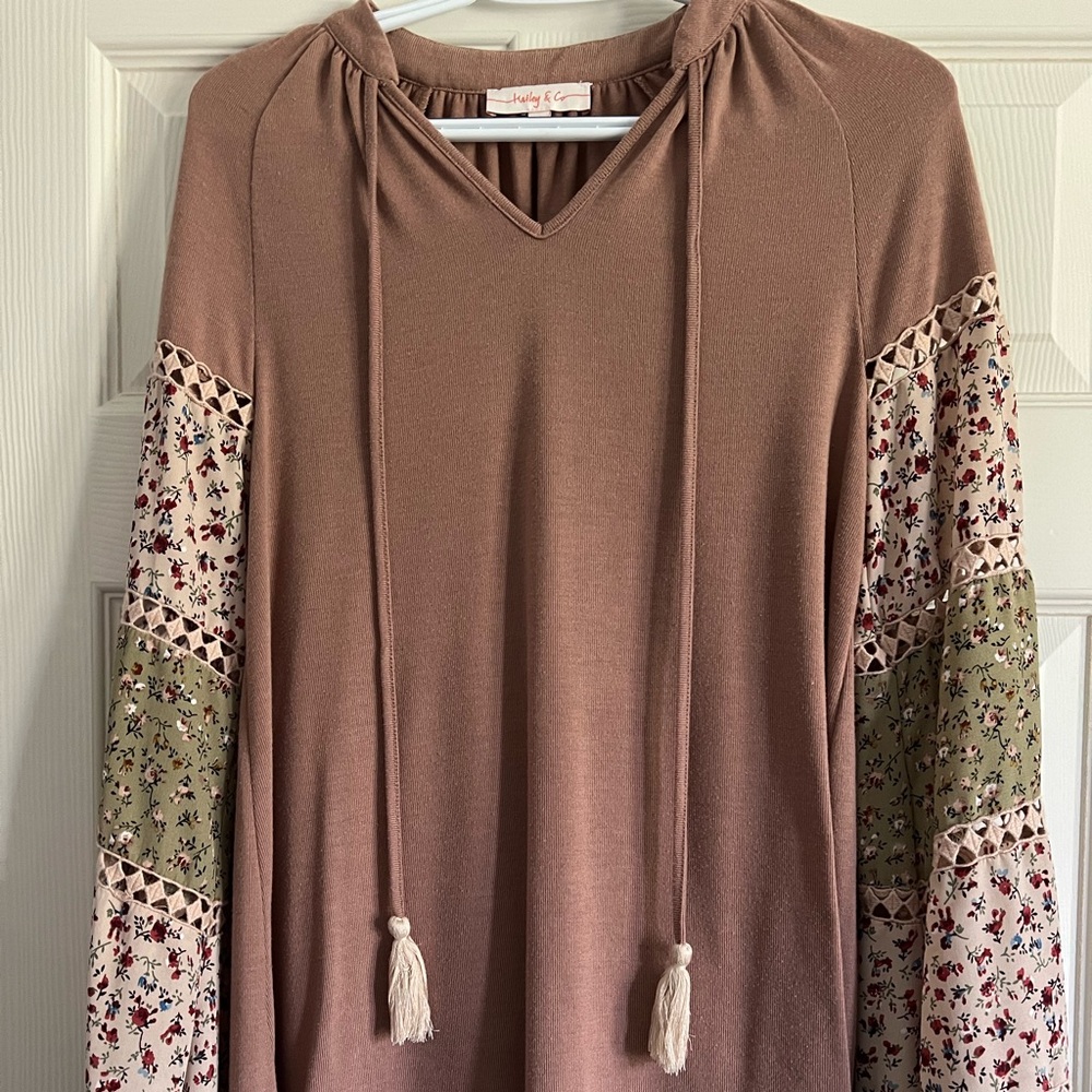 Boho style long sleeve shirt